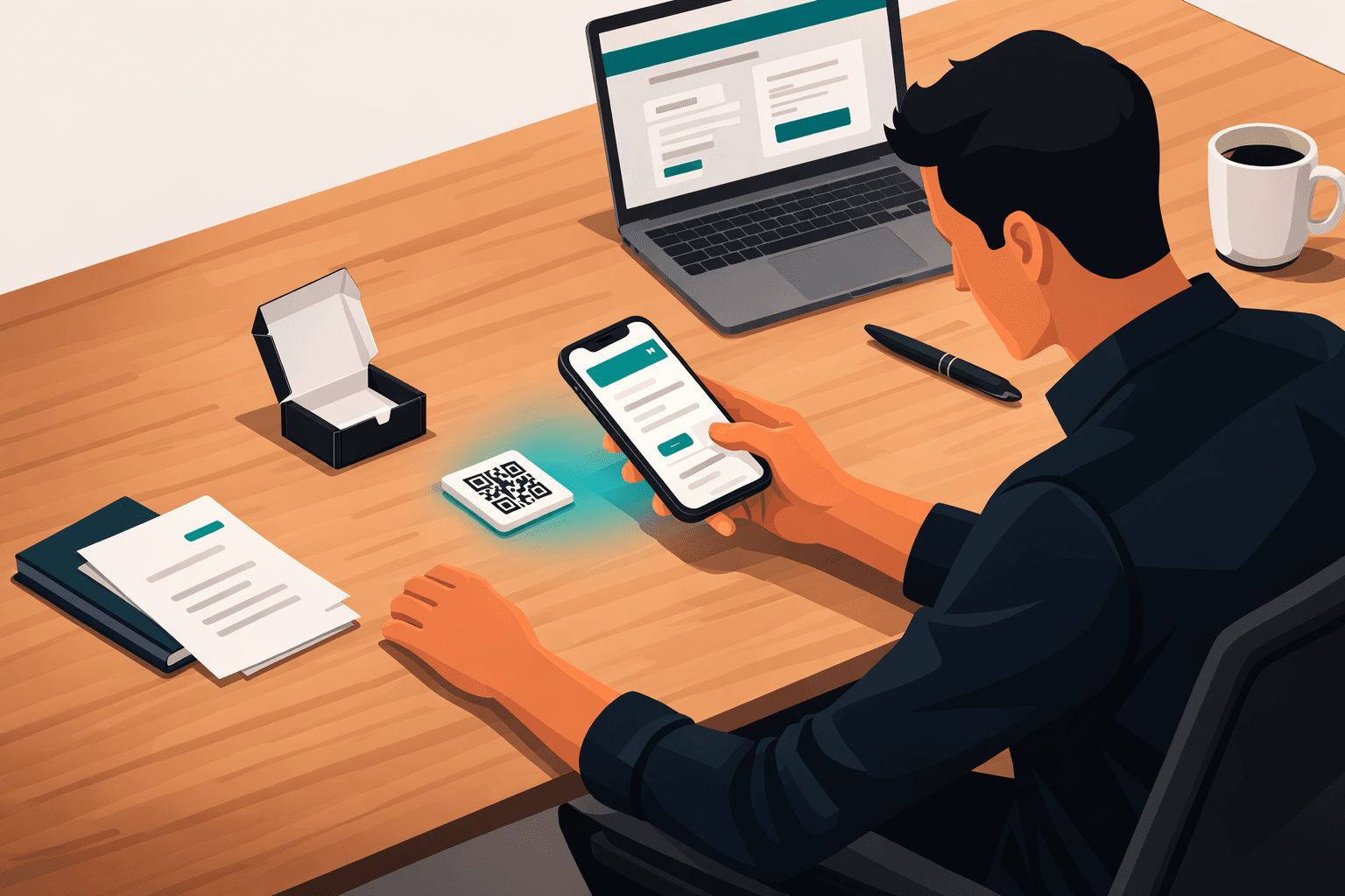 Sigil packaging with tile and handwritten note